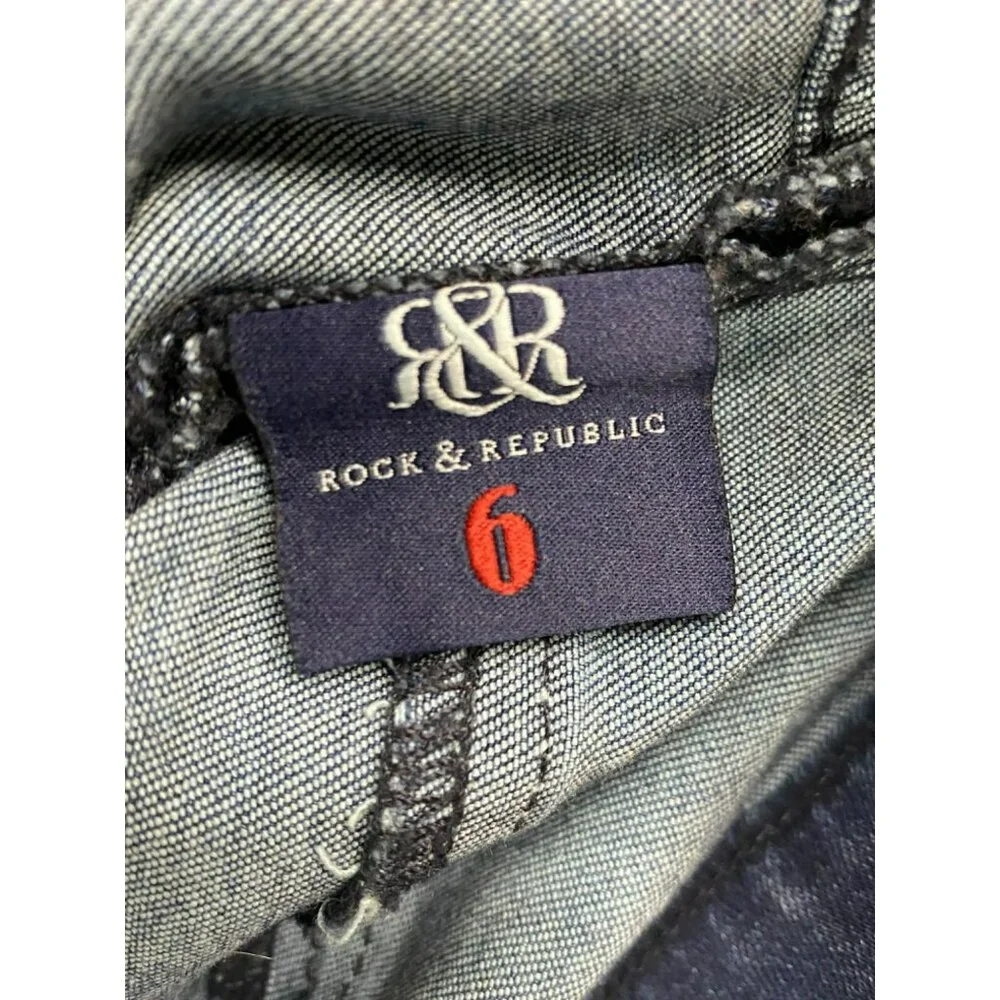 Rock & Republic Jeans Size 6 Kashmiere Midrise Stretch Skinny Womens - Picture 8 of 10